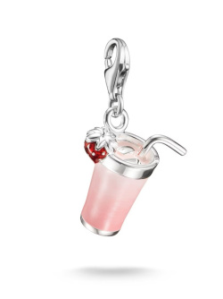 Thomas Sabo Original Silver Charm Pendant Pink Matcha Thomas Sabo Original Silver Charm Pendant Pink Matcha